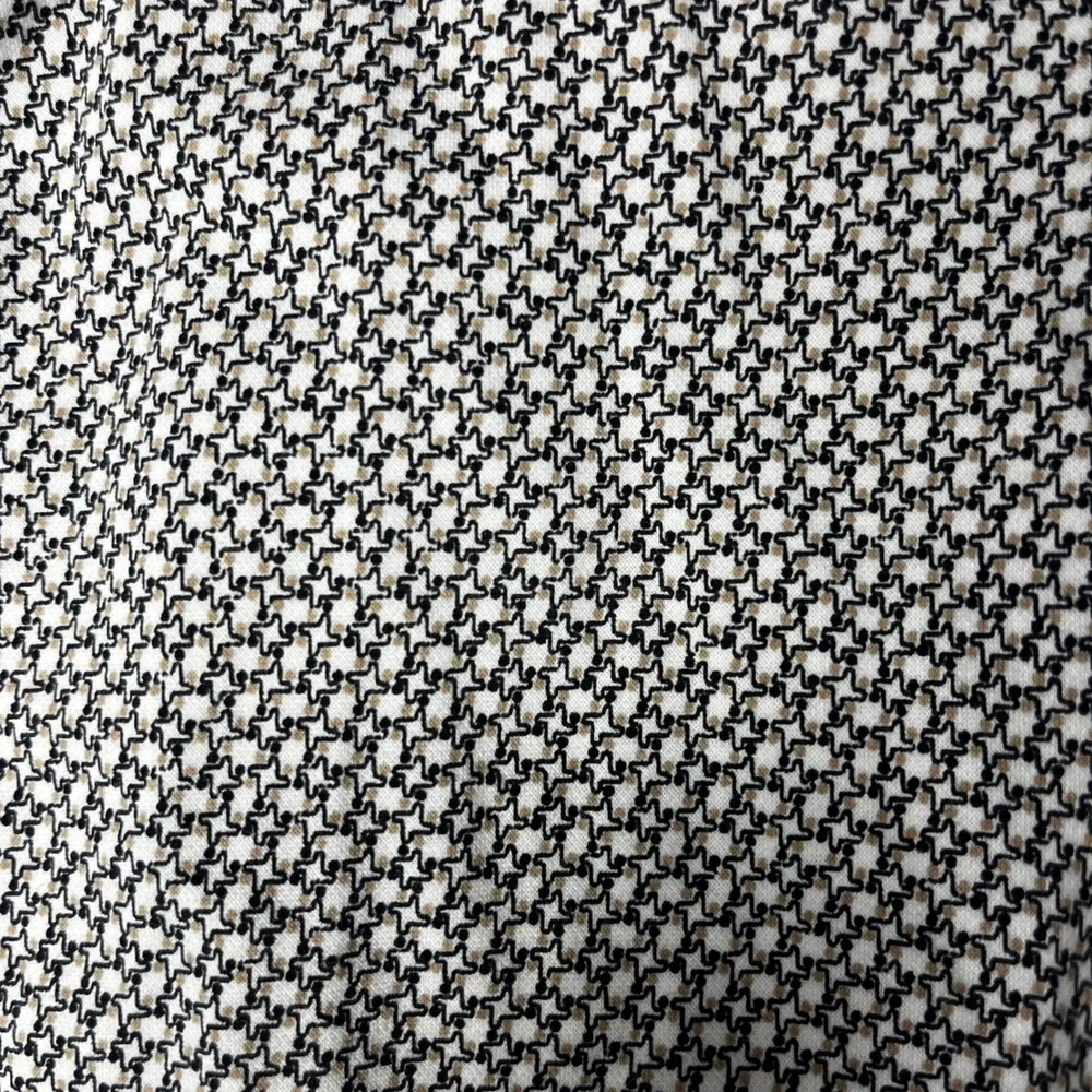 Johnston & Murphy J&M Flex Shirt Mens XL Black White Skull Paisley Trim Stretch